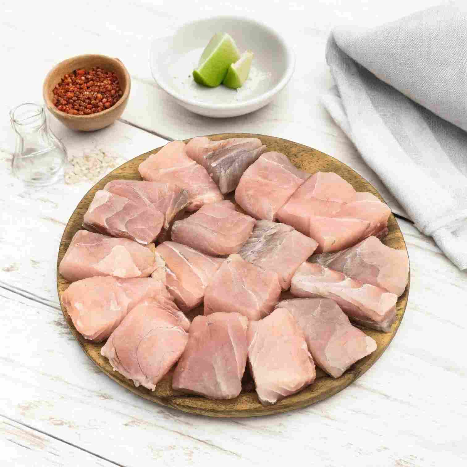 Bhetki (Sea Bass) - Fillet, Chili Fish Cut